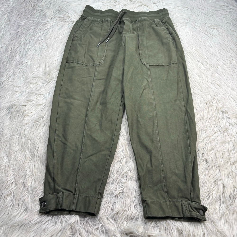 Athleta Women's M Green Farallon Weekender Pant Jogger Athleisure Travel Granola